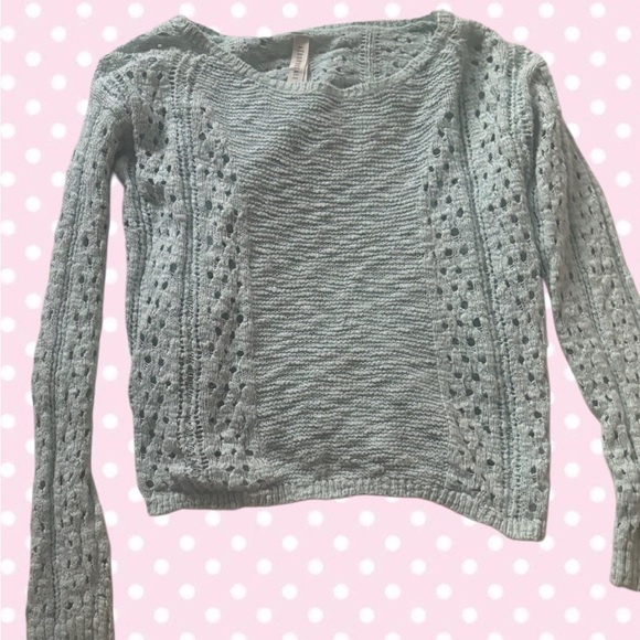 Aeropostale eyelet knit sweater 🎀🧸 - Picture 2 of 4